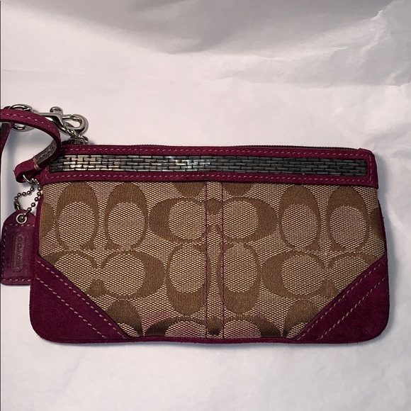Coach Wristlet Never used, beaded, very pretty!